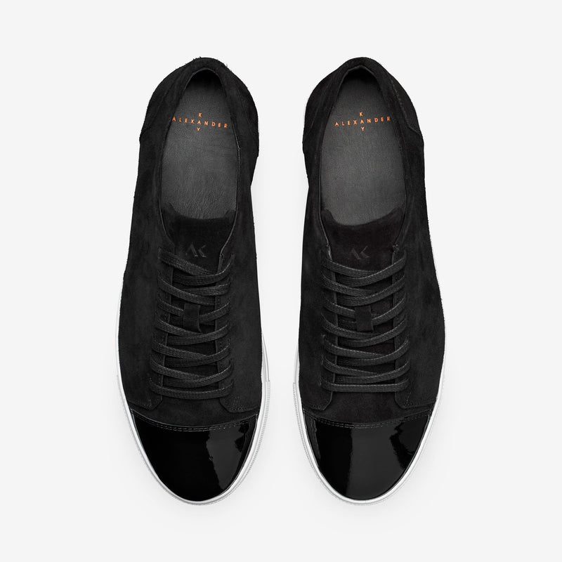 Dressed - Men's Sneaker Black Suede Leather – alexander-kay.com