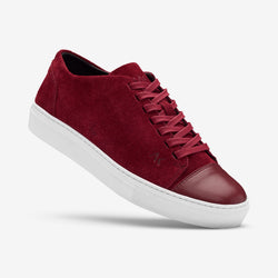 Dressed - Women's Sneaker Wine Red Suede Red Leather