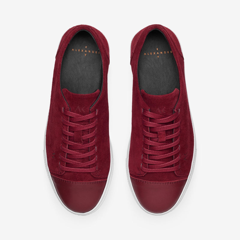 Dressed - Women's Sneaker Wine Red Suede Red Leather
