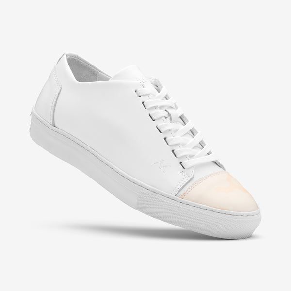 Impact - Women's Sneaker White Leather Peach Camo