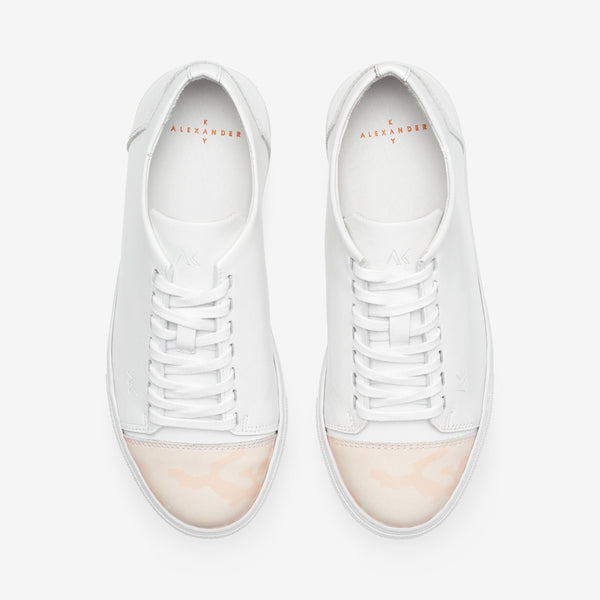 Impact - Women's Sneaker White Leather Peach Camo